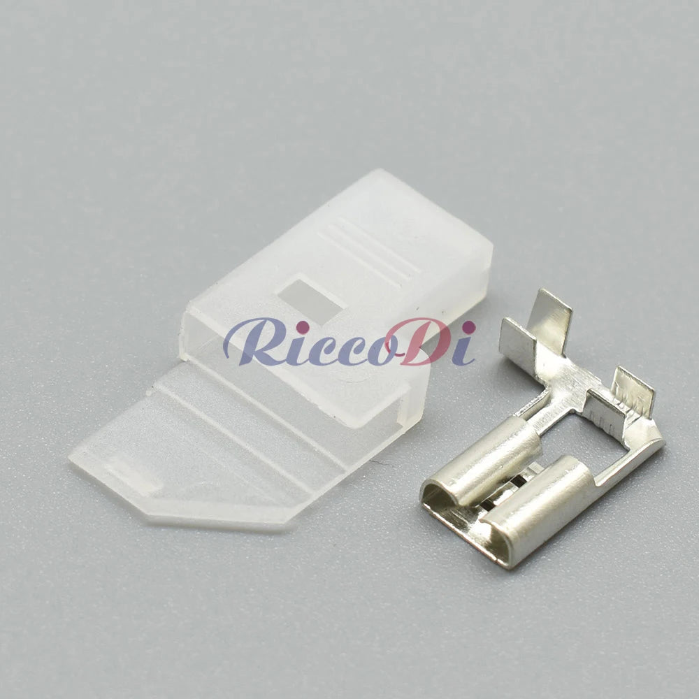 1 Pin 6.3mm Flag Right Angle Connector DJ7019A-6.3-21 Spring Lock Automotive Lamp Socket