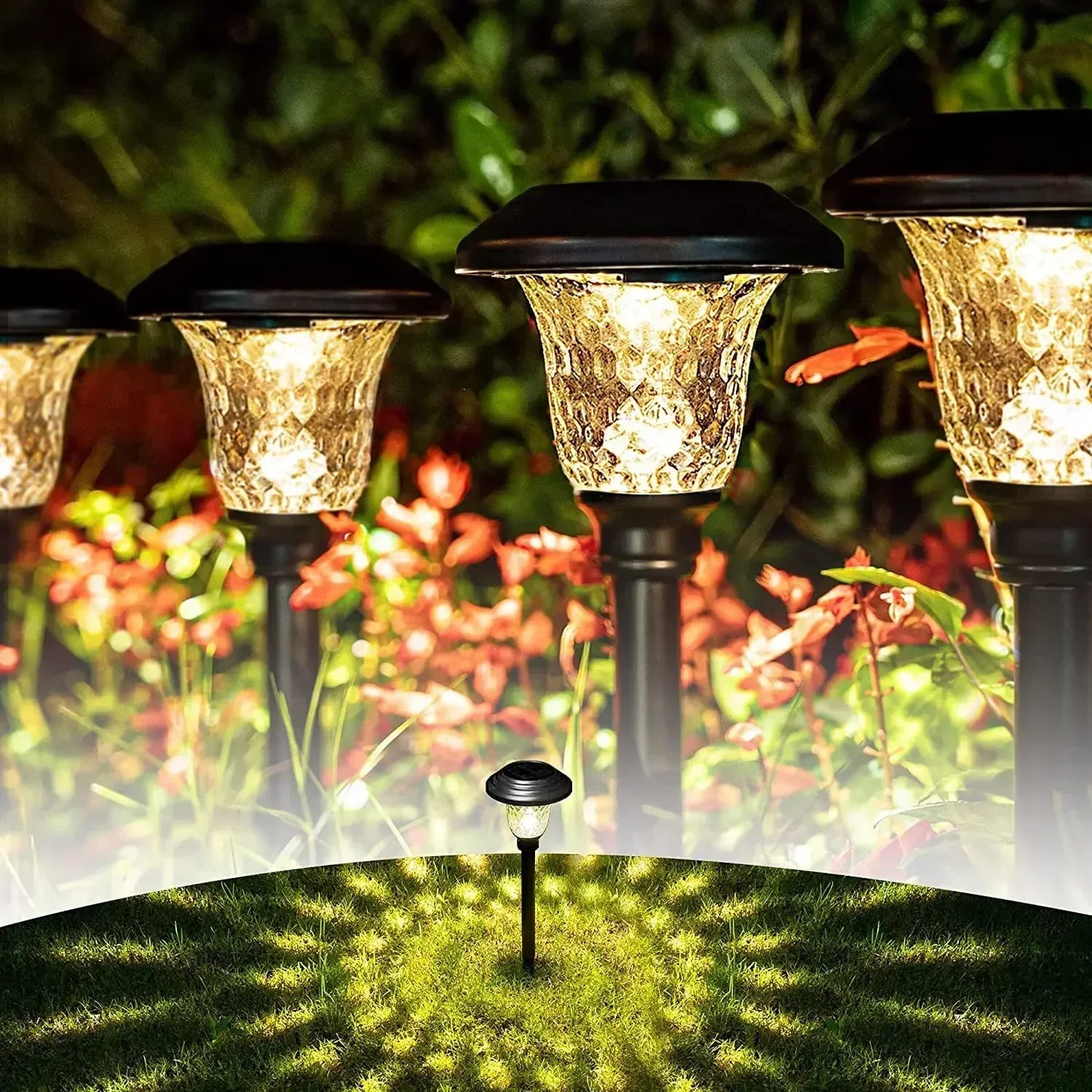 Solar Pathway Garden Lights Outdoor Waterproof LED