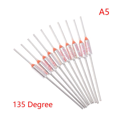 10Pcs RY Thermal Fuse 15A 250V Temperature Cutoff 121C–192C