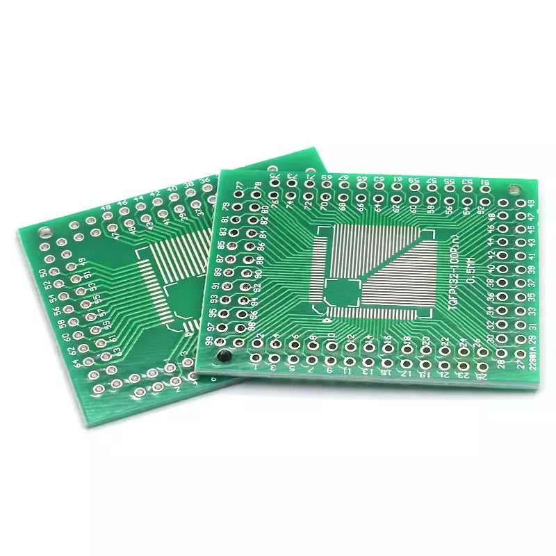 2PCS FQFP TQFP to DIP Adapter Board 32/44/64/80/100 Pins LQFP to DIP Pitch Converter