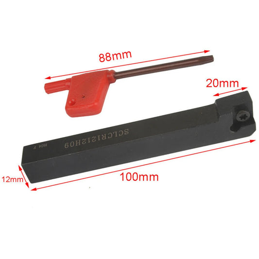 SCLCR1212H09 Holder Bracket Lathe Tool Cutter With 10pcs CCMT09T304-PM Insert 100mm Length 12mm Width Turning Tool Holder