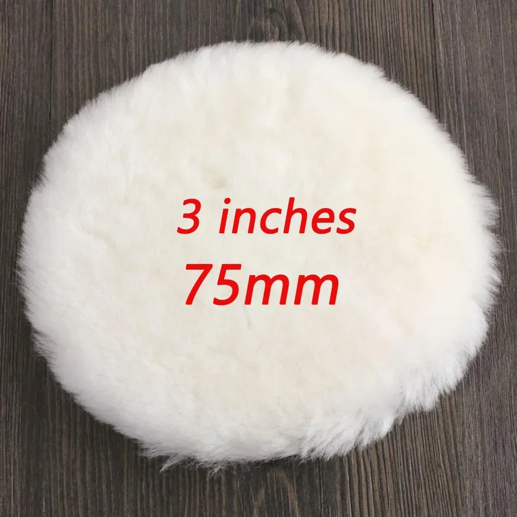 Car Polish Pads 3/7inch Soft Wool Polishing Disc Tools for Machine Waxing Polisher Car Body Polishing Discs Cleaning Accessories