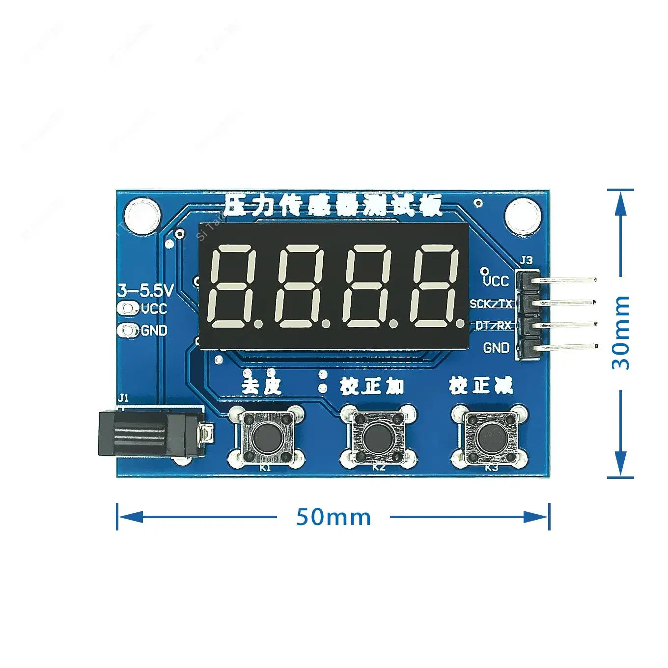 HX711 24-Bit Load Cell Weight Sensor Module with Display – Electronic Weighing AD Instrument