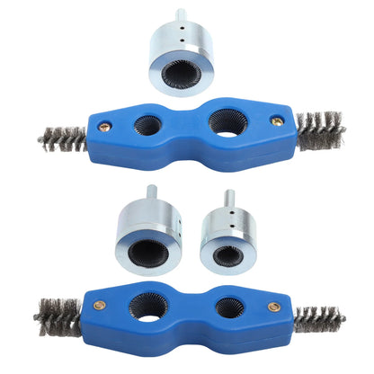4-in-1 Battery Brush Copper Pipe Cleaner Welding Preparation High Torque Resistance Interchangeable Brush Heads For Copper Pipes