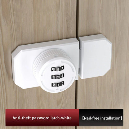 New 1 Set No-Punch Combination Door Lock 3 Digit Password Cabinet Locks With Combination Latch For Closet Door Door