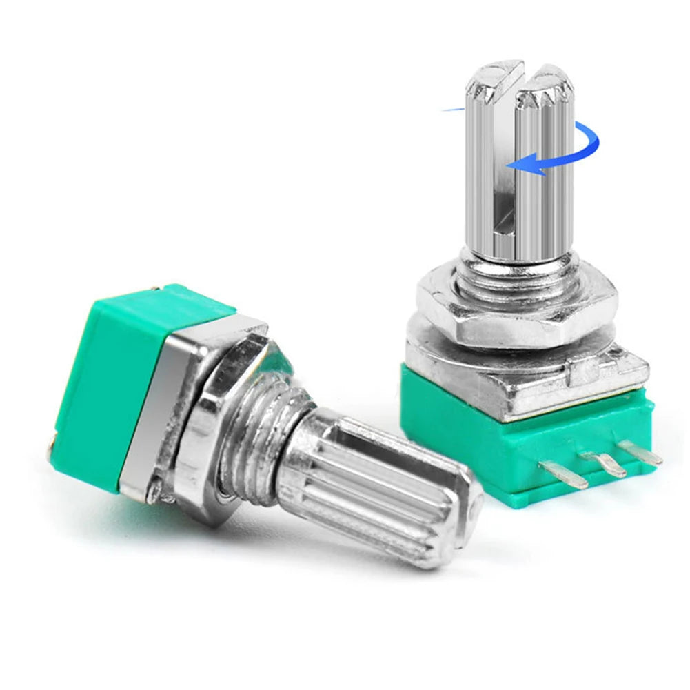 Audio Equipment 60*60*60 Mm Sealing Potentiometer Knurled Shaft Potentiometer Control Device Plastic Shell Single Linear Use