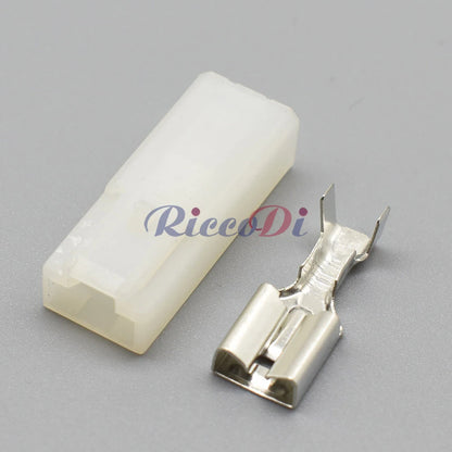 6.3mm High Current Automotive Wire Connector Plug Unsealed for Wiring Harness and Electric Cable
