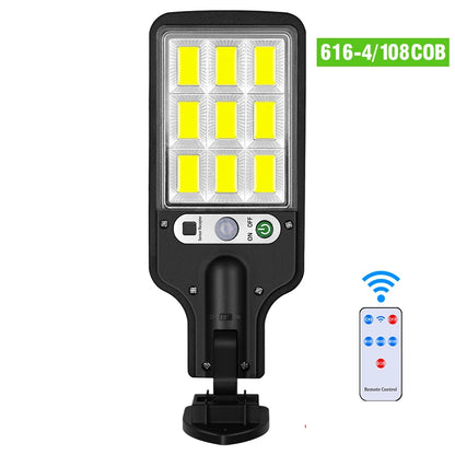 108COB Solar Street Lights Outdoor Waterproof Human Body Sensing Courtyard Garden Wall Household Lights Rural Road Wall Lights
