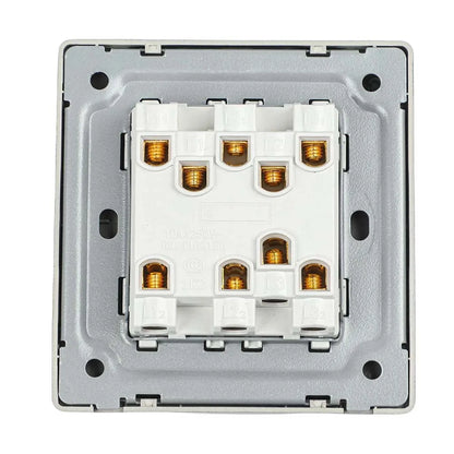 None Gray Button Switch Switches 1 2 3 Gang 86mm Flame Frameless PC Material Push Retardant Rocker Switch None