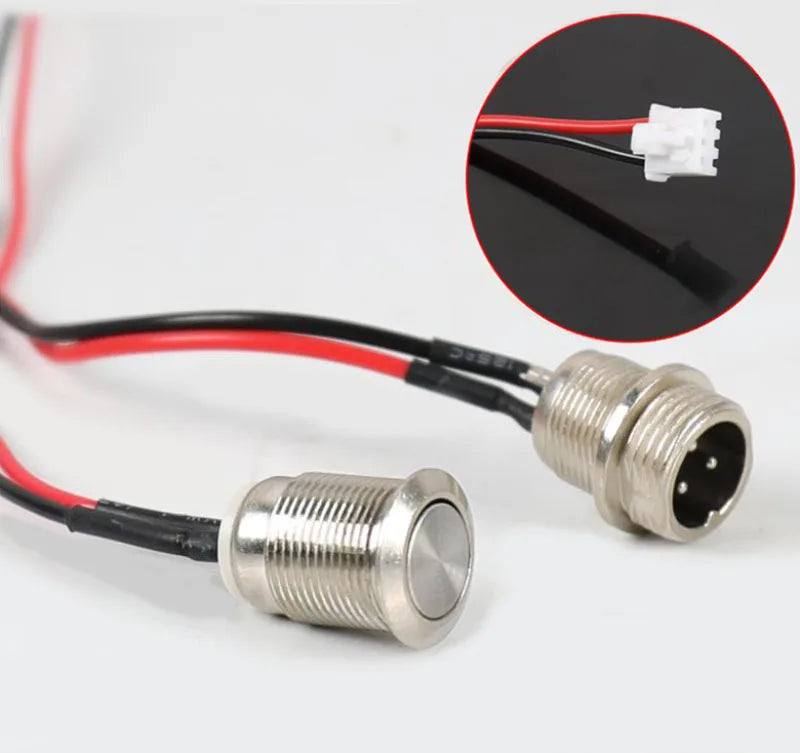 3-Pin XLR Charging Plug Switch with Wire Interface Button for Electric Vehicle and Balance Car