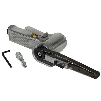 Air Belt Sander Air Angle Grinding Machine Sanding Belt 330x10mm 1/4in Inlet 3/8in Hose Air Compressor Sanding Tool Set 16000rpm