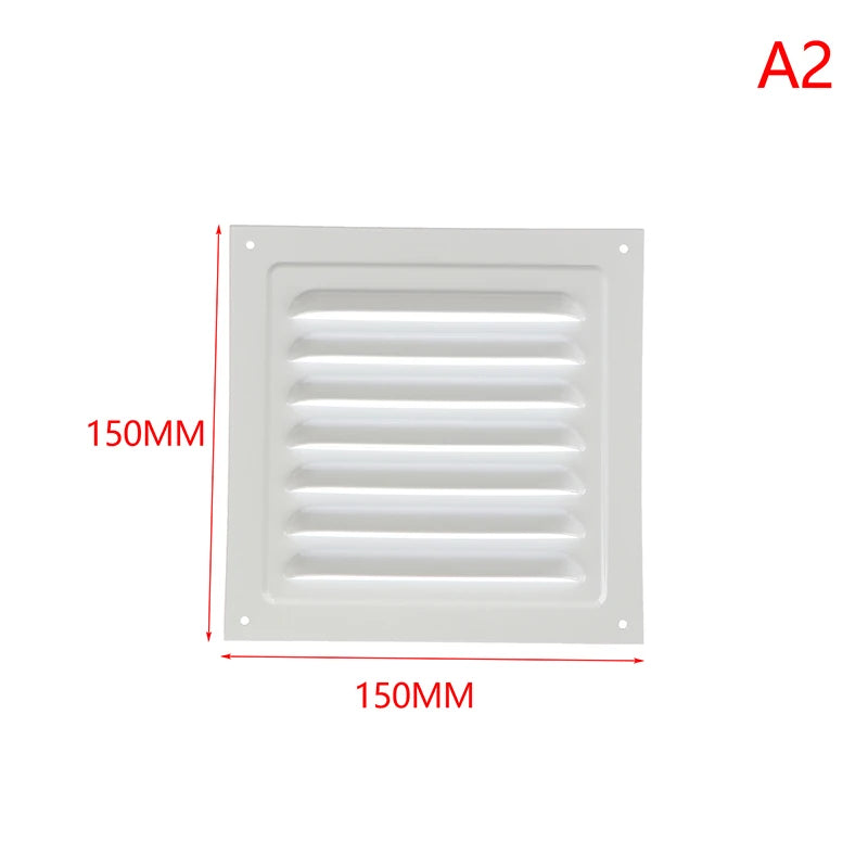 100-250mm Aluminum Alloy Air Vent Grille Square Vent Cover Exhaust Net