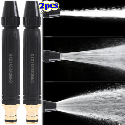 High Pressure Car Wash Water Gun Nozzle Adjustable Jet Garden Hose Sprayer Cleaning Tool with Clamps for Auto Vehicle Care Kit