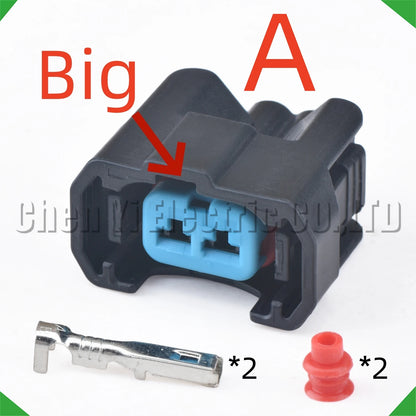 2 Pin Automotive Waterproof NH1 OBD2 Fuel Injector Connector Wire Harness Plug 6189-0553 1121700222AB001 for Honda CRV Civic