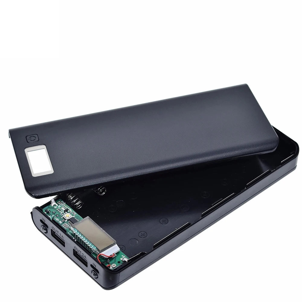 5V Dual USB 8x18650 Battery Box DIY Power Bank Case for Mobile Devices