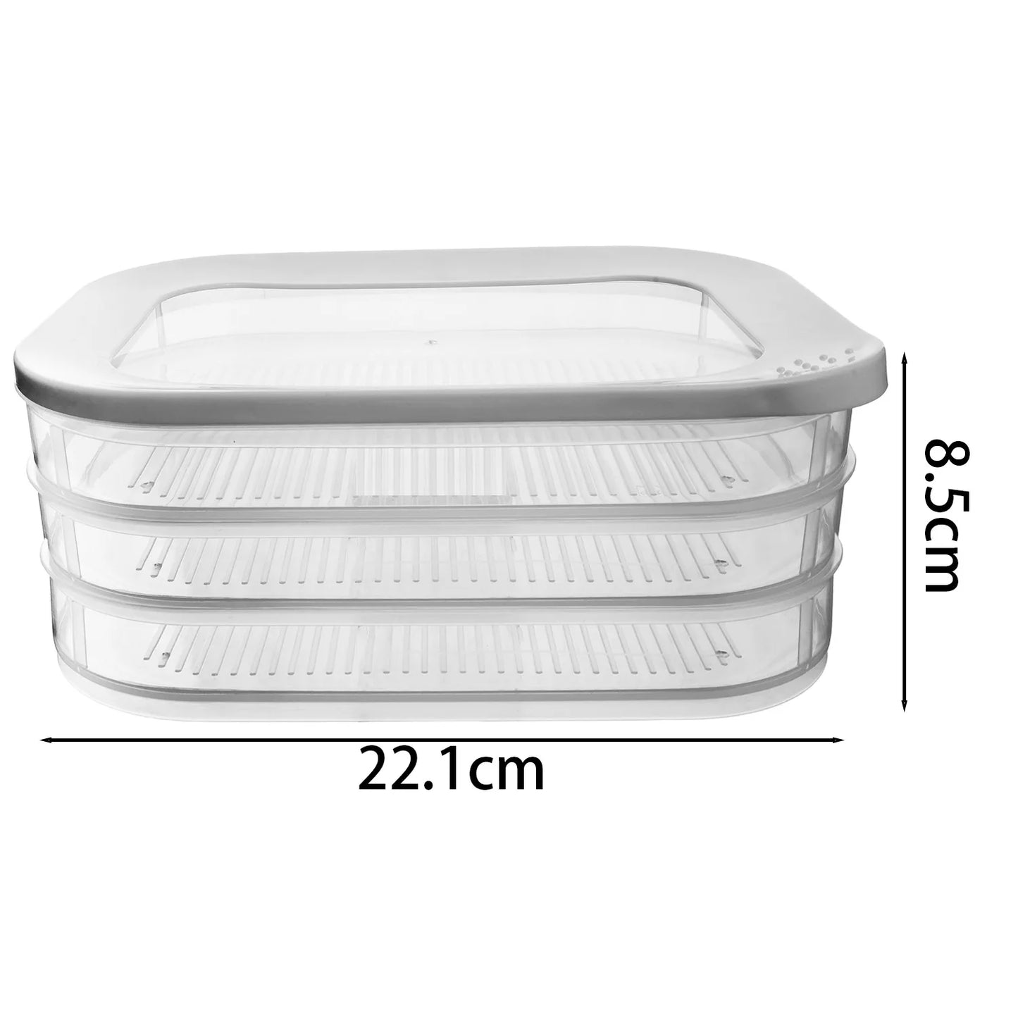 Bacon & Lunch Meat Storage Container for Fridge Stackable Box