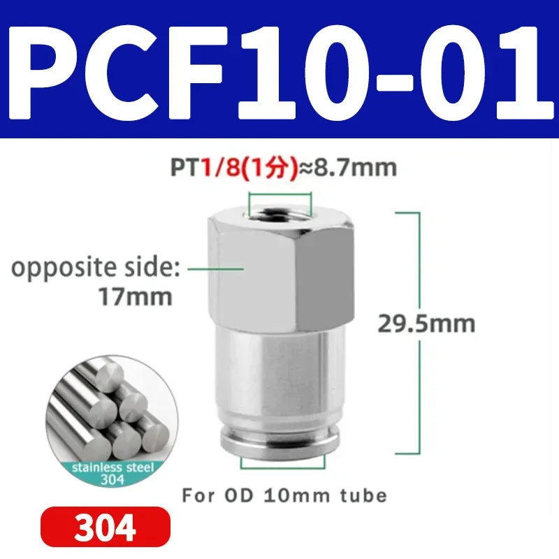 304 Stainless Steel Quick-Connect Air Hose Fittings BSP 1/8 1/4 3/8 1/2 Pneumatic Pipe Connectors Corrosion Resistant