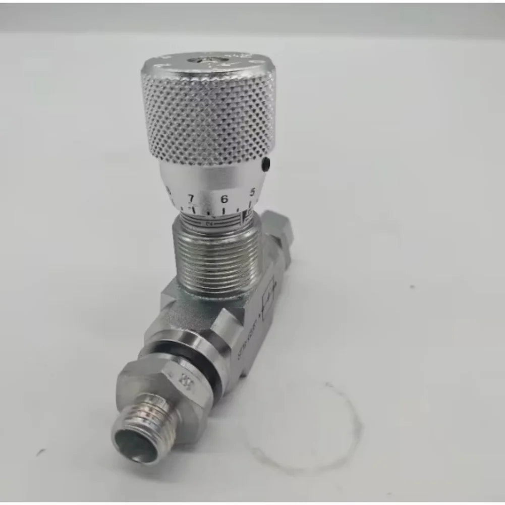 Two Way Throttle Valve with 08L Connector for Hydraulic and Pneumatic Circuits Carbon Steel Construction with NPT Female Thread