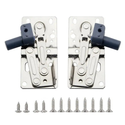 2pcs Self-Closing 45 Degree Pivot Hinge Kitchen Cabinet Tip-Out Trays Hinges For Sink Drawer Bathroom Organizers Shoe Cabinets