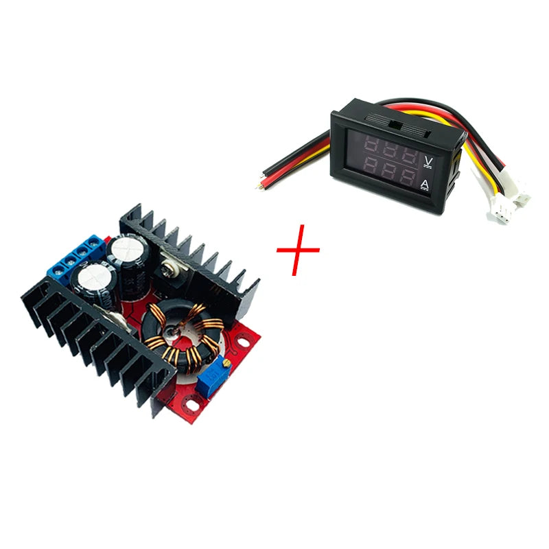 DC-DC Adjustable Boost & Buck Converter 0-100V 10A with Dual Digital Voltmeter and Ammeter