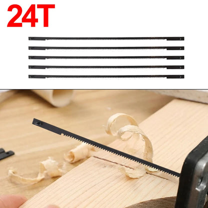 10/14/18/24T Carbon Steel Scroll Saw Blades Precision Fretsaw Sharp Fine Cut Blades for Plastic Metal Wood DIY Crafting Tools