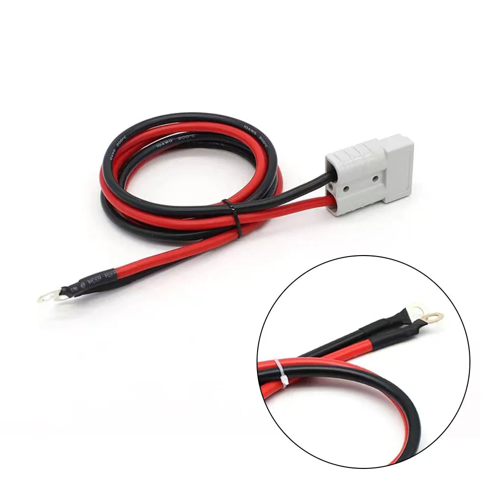 1pcs 50A 600V Battery Connection Plug Set 10AWG Wire Gauge 50cm Length Charger Adapter For Electric Vehicles Forklifts Caravans