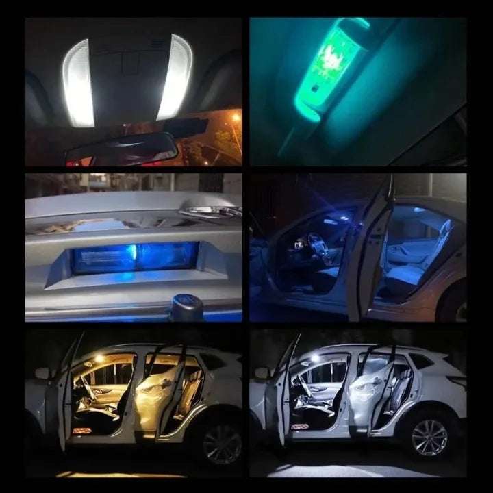 10/5pcs W5W Led T10 Car Light COB Glass 6000K White Auto Automobiles License Plate Lamp Dome Read DRL Bulb Style 12V Universal