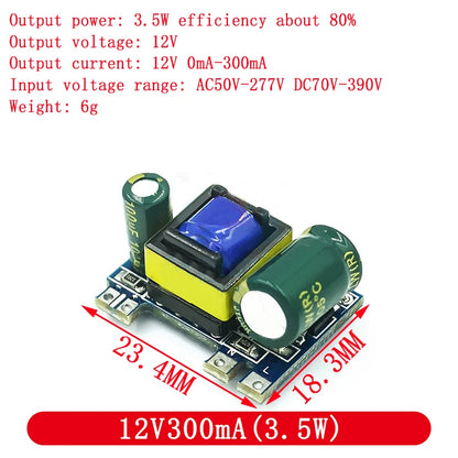 AC-DC Precision Buck Converter Module 220V to 5V/9V/12V DC Step-Down Power Supply