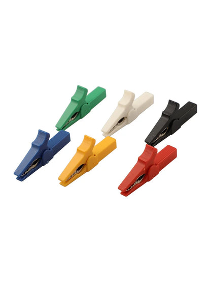 Electrical Jumpers Crocodile Clips Six Different Colors Strong Grip And Conductivity 14mm Maximum Opening 4mm Wiring Hole