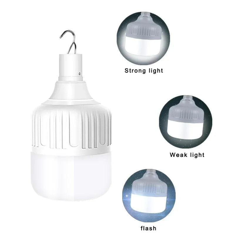 Usb Rechargeable Led Bulb Outdoor Portable Camping Picnics Light Bulb Emergency Lighting Flashlight Lights Hanging Tent Lantern