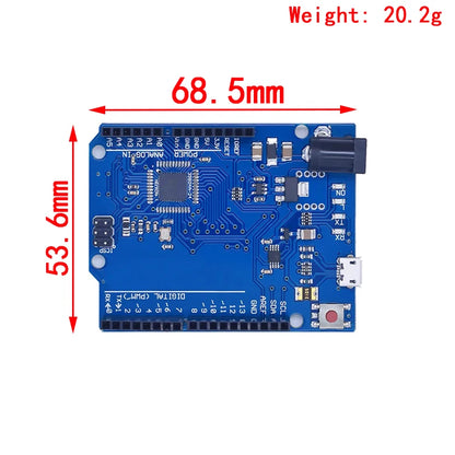 Leonardo R3 Atmega32u4 Microcontroller Development Board with USB Cable Compatible with Arduino DIY Starter Kit