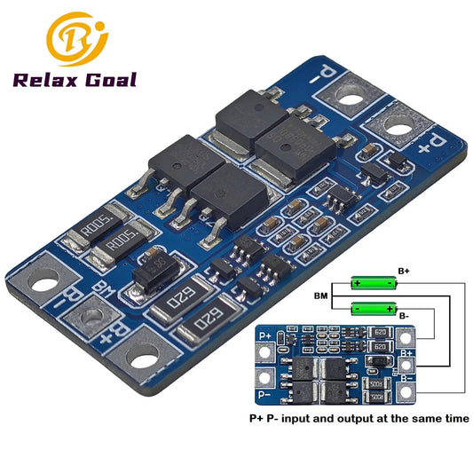 2S 10A Lithium Battery BMS Protection Board 7.4V 8.4V with Overcharge and Balance Function for 18650 Cells