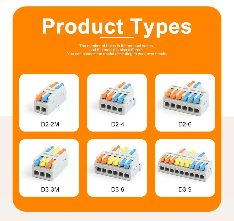 10PCS 3 In 9 Out Connector Wiring Terminal, Quick PCT Lamp Wire Connector, Parallel Wire Junction Box, One in Multiple Out Splitter