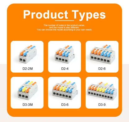 10PCS 3 In 9 Out Connector Wiring Terminal, Quick PCT Lamp Wire Connector, Parallel Wire Junction Box, One in Multiple Out Splitter