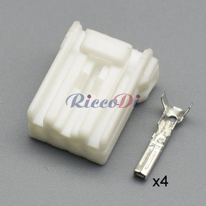 4 Pin Waterproof Connector 174929-1 174922-1 DJ7044Y-1.8 PA66 Black White Male Female