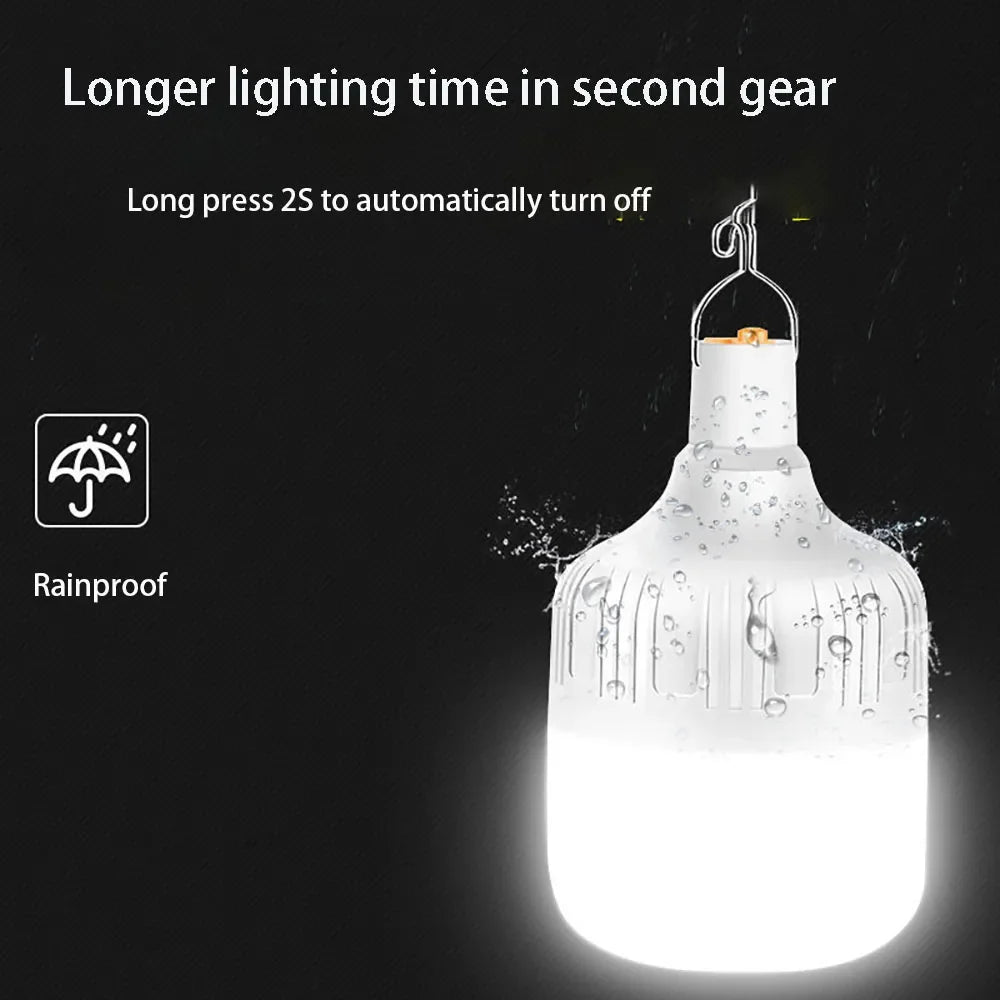 160W LED Camping Light Multifunctional USB Rechargeable Lamp Portable Tactical Flashlight for Outdoor Fishing Emergency Lanterns