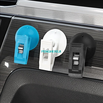 Multifunctional Car Glasses and Card Clip Suction Holder Double Clip