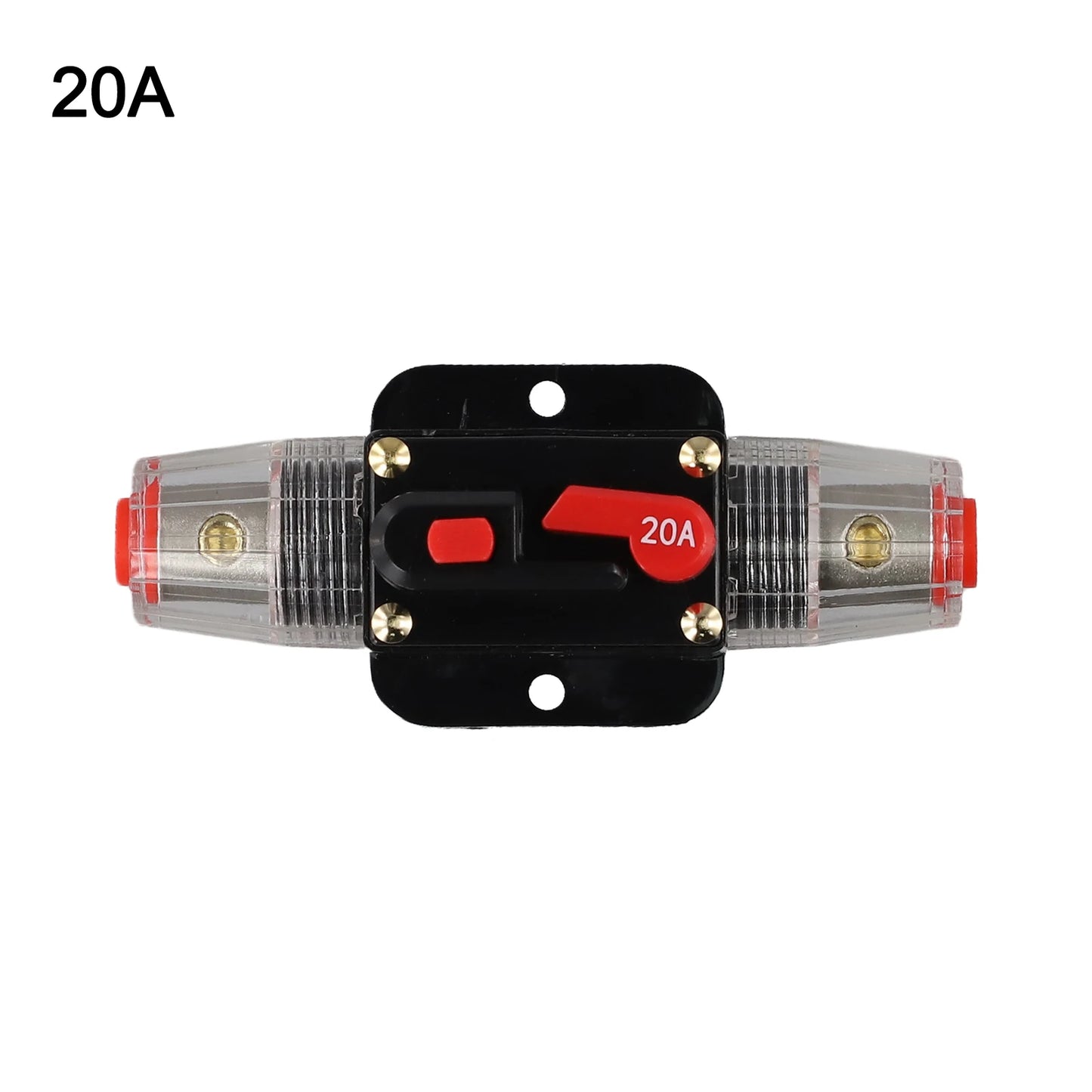 12V-24V DC Auto Inline Fuse Breaker Battery Safety Audio System Protection Overload Protection Device Temperature Resistance