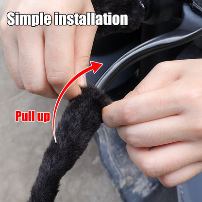 Winter Plush Handlebar Grip Covers Thick Warm Motorcycle