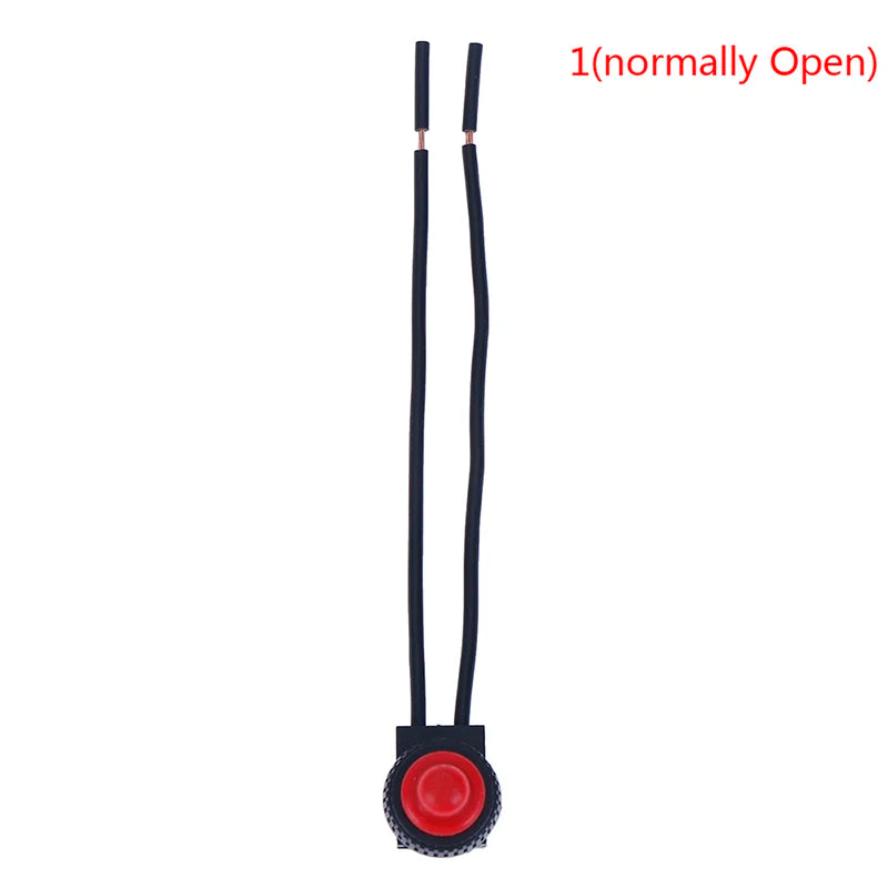 220V Waterproof Push Button On Off Switch With 4 Inch Lead Wire Black