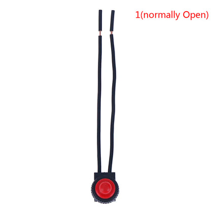 220V Waterproof Push Button On Off Switch With 4 Inch Lead Wire Black