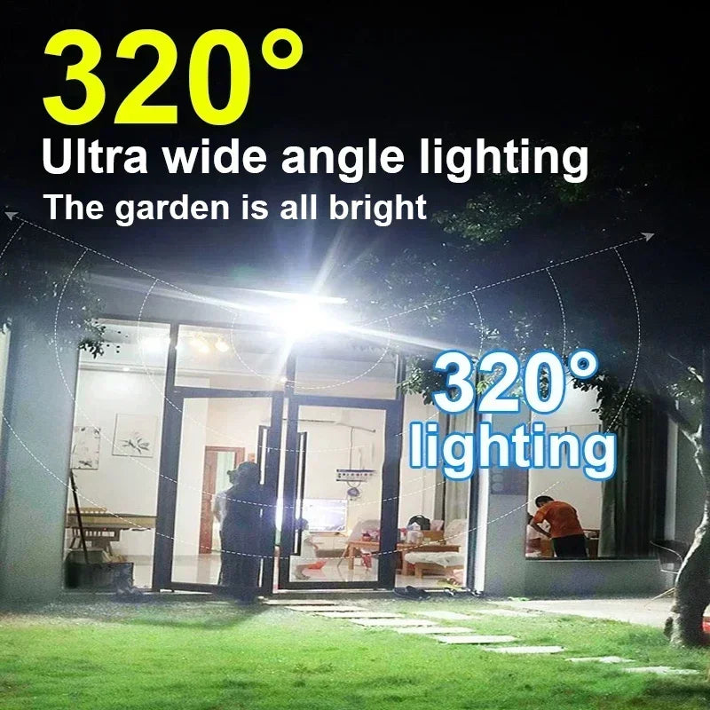 Powerful LED Solar Courtyard Wall Lamp Rechargeable Light Human Body Induction Garden Terrace Garage Door Street Lighting