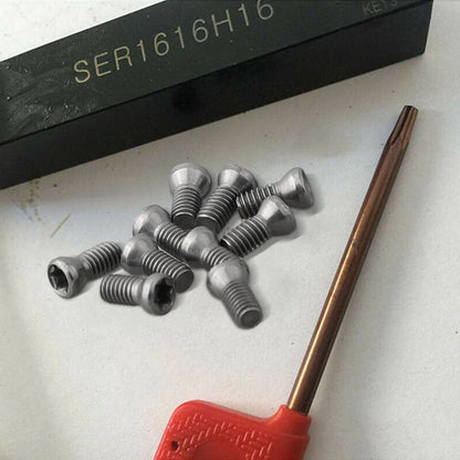 Torx Steel Screws M2.5 x 7mm / M2.5 x 6mm for CNC Lathe Tools and Carbide Insert Replacement