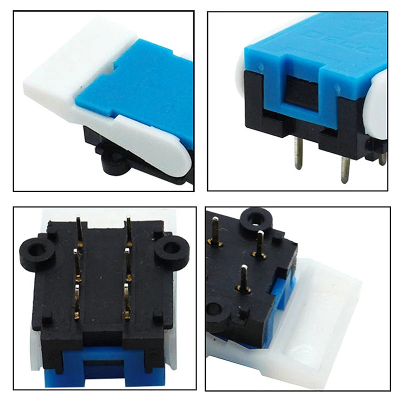New 10pcs Blue Telephone Hook Switch 6 Pin Intercom Doorbell Switch Retainer Reed Switch Blade Repair Parts For Telephone