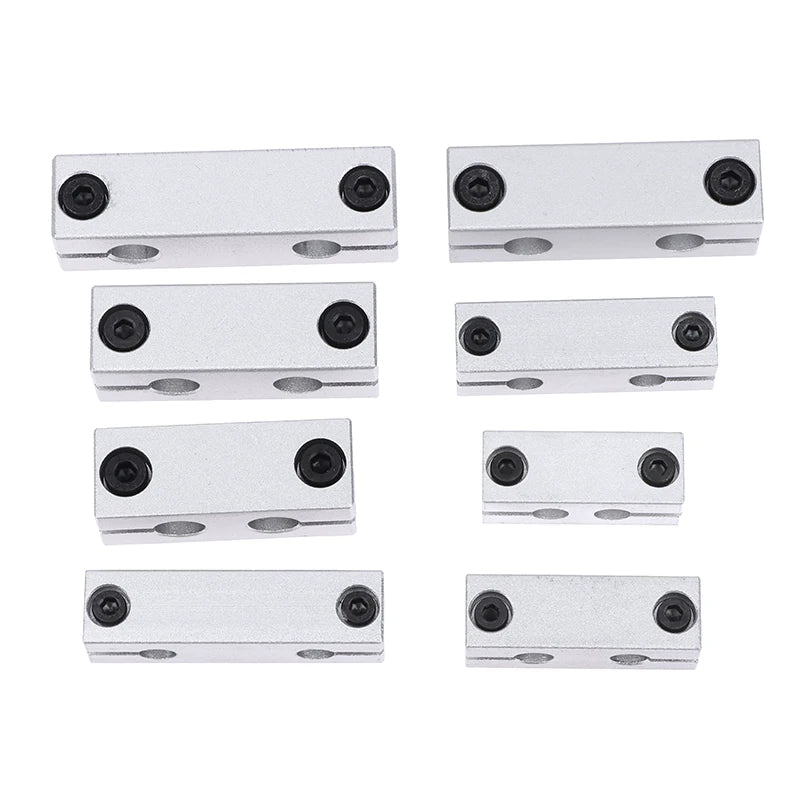 6mm 8mm Pillar Parallel Clamp — Optical Axis Steel Pipe Round Frame Connector for CNC & 3D Printer