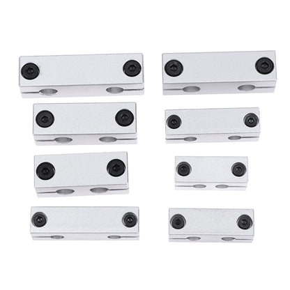 6mm 8mm Pillar Parallel Clamp — Optical Axis Steel Pipe Round Frame Connector for CNC & 3D Printer