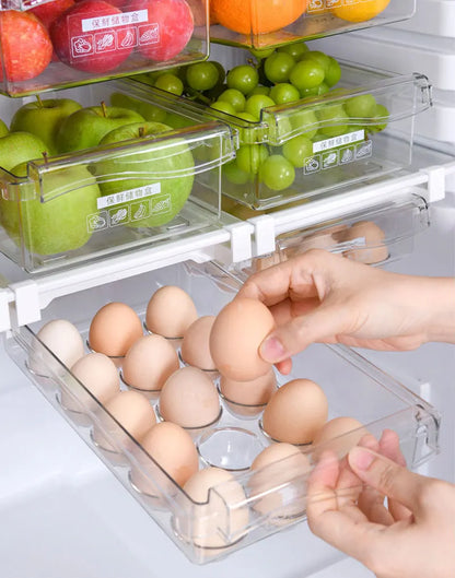Fridge Slide Under Shelf Drawer Food Storage Organizer Box