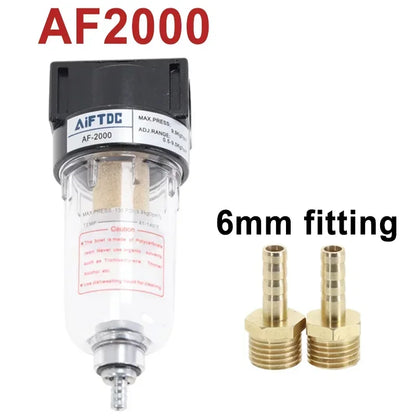 1/4 Air Source Processor AF2000-02 Copper Filter Oil Water Separator f ...