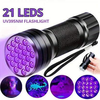 Mini 9-51 LED Portable UV Pocket Flashlight Black Light Detector