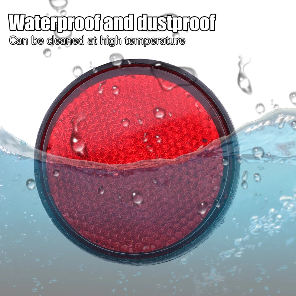 2/1pcs Circular Reflector Car Universal Trucks Motorcycle Night Reflector Safety Reflector Motorcycles ATV Bikes Accessories